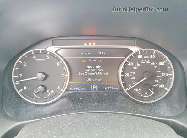 1N4BL4CV1KC155274 2019 NISSAN ALTIMA Black Instrument cluster view