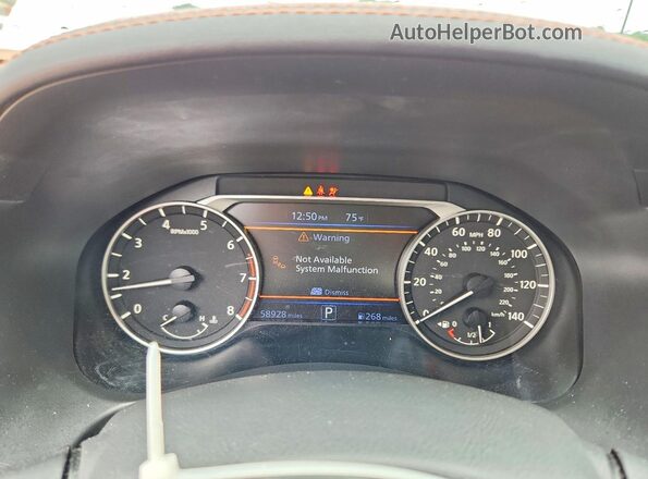 1N4BL4CV1MN406446 2021 NISSAN ALTIMA Белый Вид щитка приборов