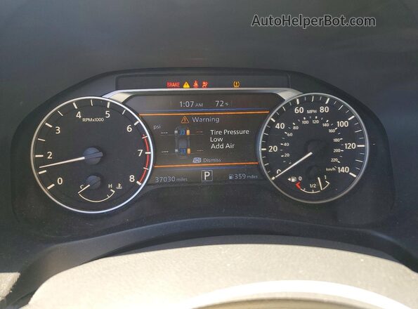1N4BL4CV1NN377449 2022 NISSAN ALTIMA White ხელსაწყოთა პანელის ხედი