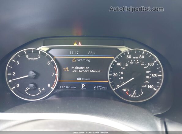 1N4BL4CV2KC215840 2019 NISSAN ALTIMA Черный Вид задних сидений