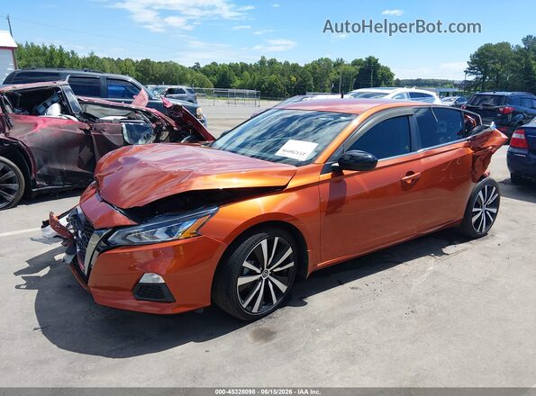 1N4BL4CV2MN384392 2021 NISSAN ALTIMA Orange წინა მარცხენა ხედი სამი მეოთხედიდან