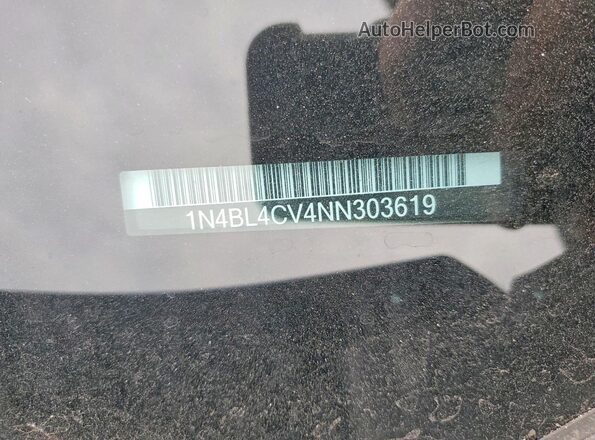 1N4BL4CV4NN303619 2022 NISSAN ALTIMA Синий Вид наклейки с VIN-кодом