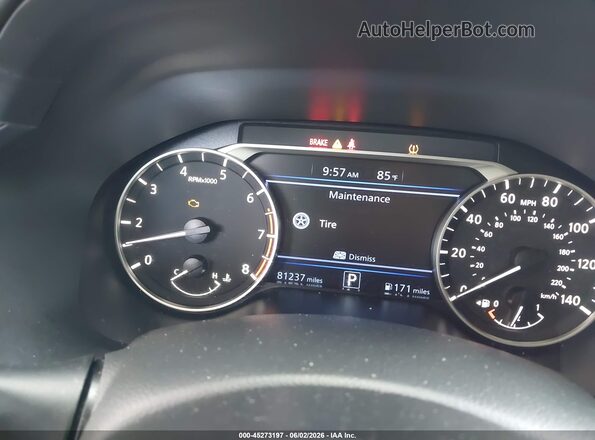 1N4BL4CV4NN315432 2022 NISSAN ALTIMA Gray უკანა სავარძლების ხედი