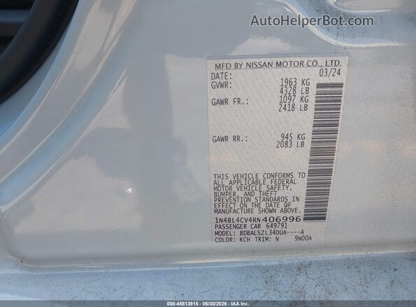 1N4BL4CV4RN406996 2024 NISSAN ALTIMA Pewter Շարժիչի բաժամունքի տեսք