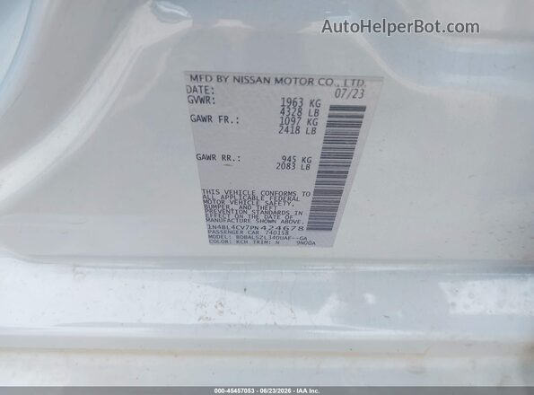 1N4BL4CV7PN424678 2023 NISSAN ALTIMA Gray ძრავის განყოფილების ხედი