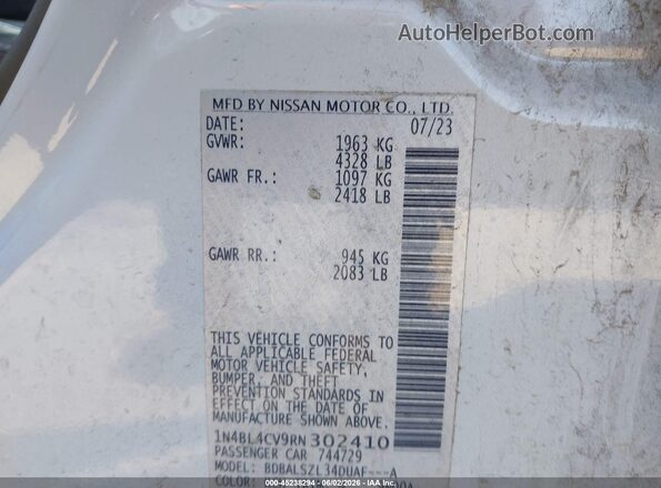 1N4BL4CV9RN302410 2024 NISSAN ALTIMA Gray Շարժիչի բաժամունքի տեսք