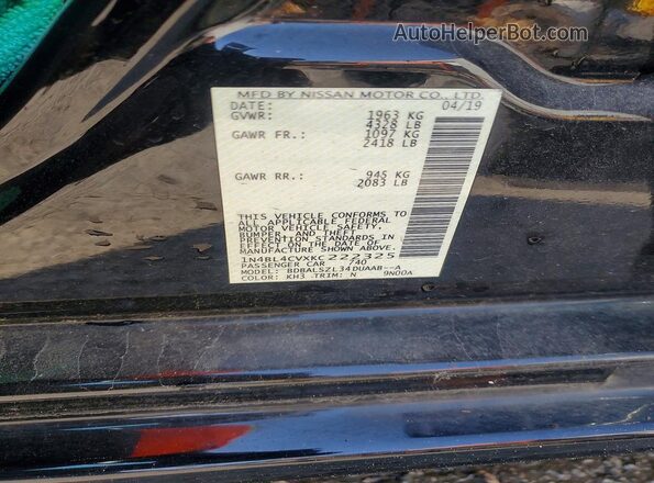 1N4BL4CVXKC222325 2019 NISSAN ALTIMA Черный Вид подкапотного пространства