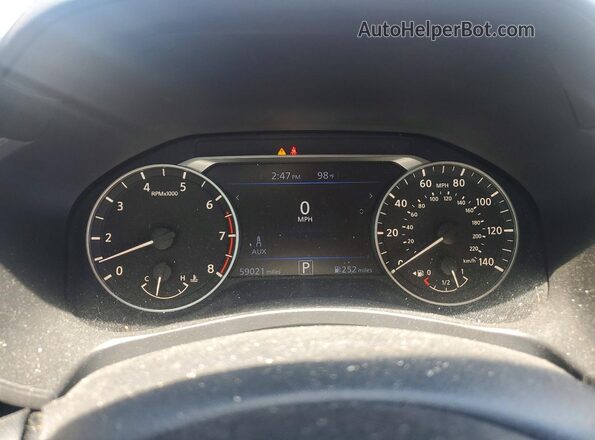 1N4BL4CVXMN349065 2021 NISSAN ALTIMA Blue Instrument cluster view