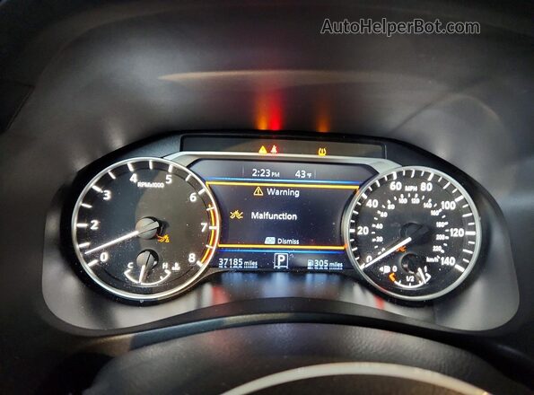 1N4BL4CVXMN417185 2021 NISSAN ALTIMA Black Вид щитка приладів