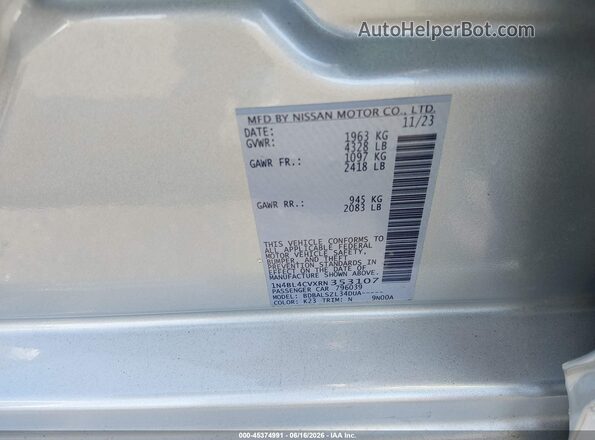 1N4BL4CVXRN353107 2024 NISSAN ALTIMA Silver Vista del compartimento del motor