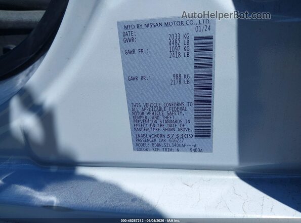1N4BL4CW0RN373309 2024 NISSAN ALTIMA Gray Widok komory silnika