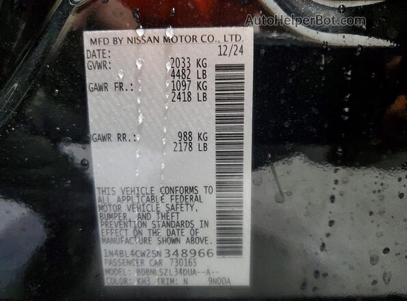 1N4BL4CW2SN348966 2025 NISSAN ALTIMA Black 