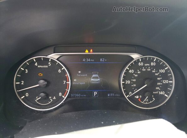 1N4BL4CW4KC152166 2019 NISSAN ALTIMA Gray Widok zestawu wskaźników