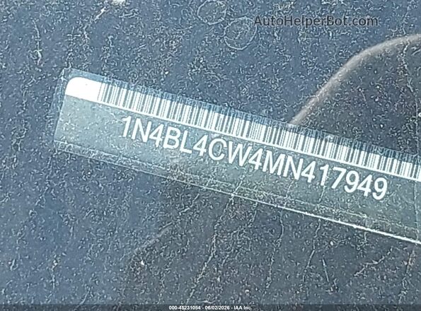 1N4BL4CW4MN417949 2021 NISSAN ALTIMA Gray 
