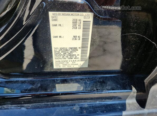 1N4BL4CW5KC214416 2019 NISSAN ALTIMA Black Engine compartment view