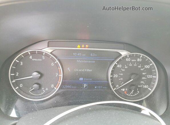 1N4BL4CW5MN337513 2021 NISSAN ALTIMA Gray Instrument cluster view