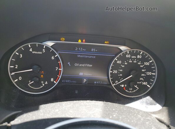 1N4BL4CWXNN304587 2022 NISSAN ALTIMA White ხელსაწყოთა პანელის ხედი