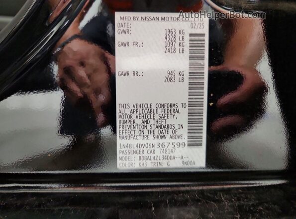 1N4BL4DV0SN367599 2025 NISSAN ALTIMA Black 