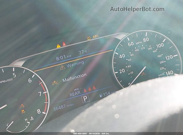 1N4BL4DV1SN306035 2025 NISSAN ALTIMA White Вид задніх сидінь