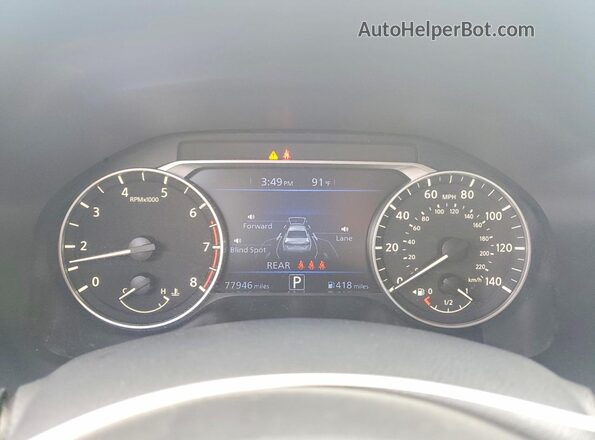 1N4BL4DV2SN304567 2025 NISSAN ALTIMA White Vista del cuadro de instrumentos
