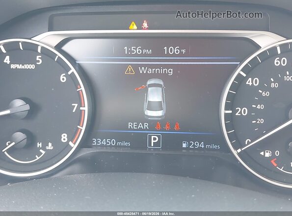 1N4BL4DV2SN330733 2025 NISSAN ALTIMA Black უკანა სავარძლების ხედი