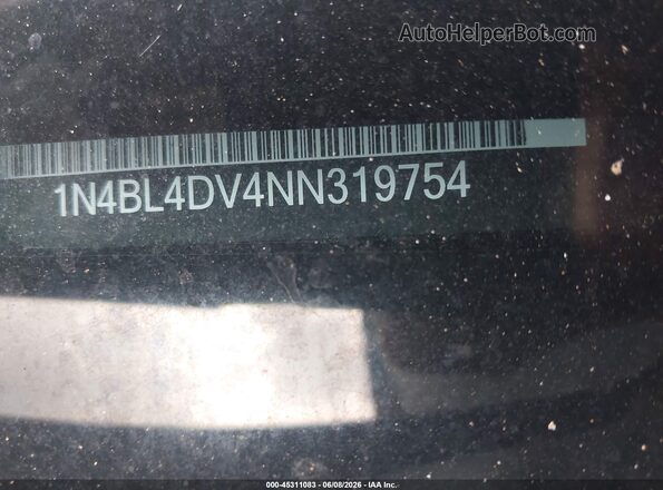 1N4BL4DV4NN319754 2022 NISSAN ALTIMA Black Widok komory silnika