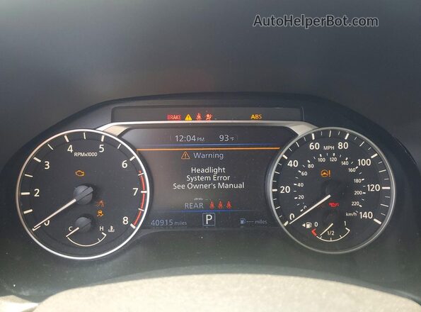 1N4BL4DV4SN306367 2025 NISSAN ALTIMA Maroon Instrument cluster view