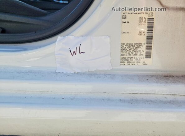 1N4BL4DV6MN317325 2021 NISSAN ALTIMA Белый Вид подкапотного пространства