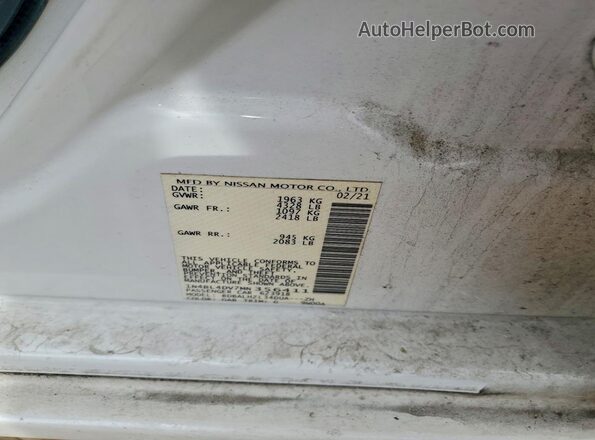 1N4BL4DV7MN356411 2021 NISSAN ALTIMA White Շարժիչի բաժամունքի տեսք