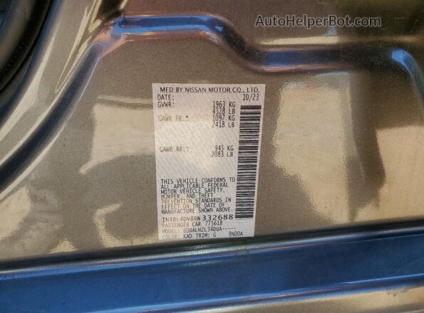 1N4BL4DV8RN332688 2024 NISSAN ALTIMA Gray Շարժիչի բաժամունքի տեսք