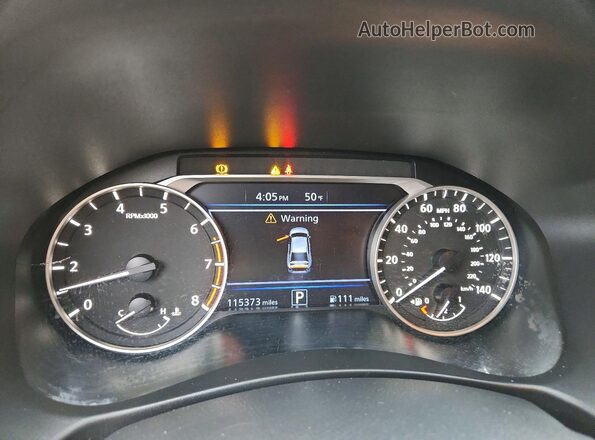 1N4BL4DVXKC214756 2019 NISSAN ALTIMA White Instrument cluster view