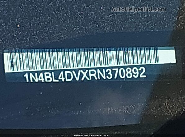 1N4BL4DVXRN370892 2024 NISSAN ALTIMA Gray Engine compartment view