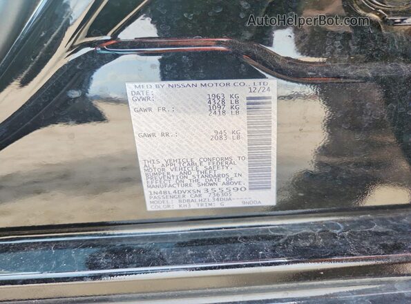 1N4BL4DVXSN355590 2025 NISSAN ALTIMA Black Вид підкапотного простору