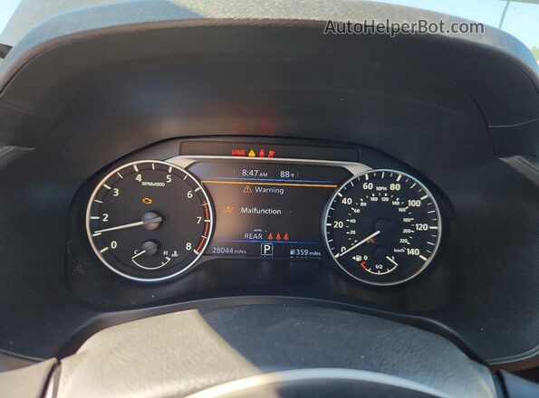 1N4BL4DVXSN385964 2025 NISSAN ALTIMA Black Widok zestawu wskaźników