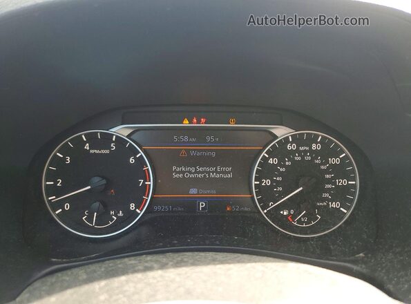1N4BL4DW8LC251931 2020 NISSAN ALTIMA White Vista del cuadro de instrumentos