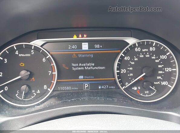 1N4BL4EV5KC164668 2019 NISSAN ALTIMA Silver Հետևի նստատեղերի տեսք