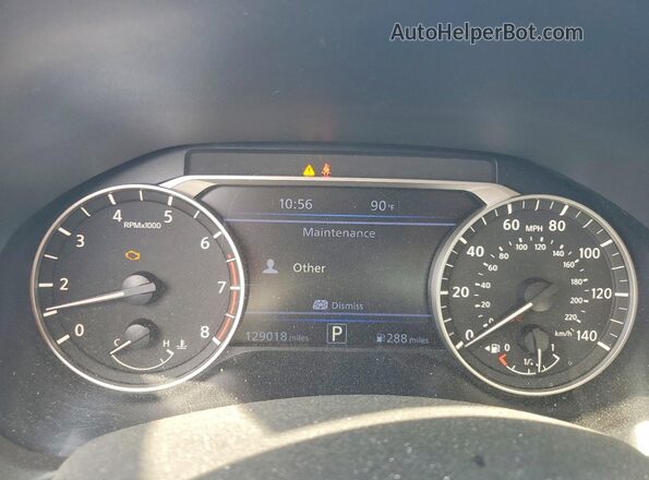 1N4BL4EVXKC164102 2019 NISSAN ALTIMA Silver ხელსაწყოთა პანელის ხედი