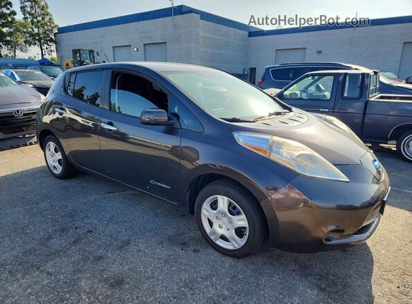 1N4BZ0CP2HC301571 2017 NISSAN LEAF Коричневый Передняя правая четверть
