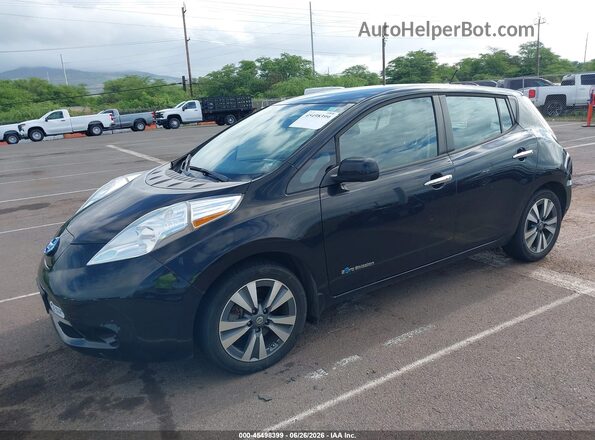 1N4BZ0CP3HC303748 2017 NISSAN LEAF Black Առջևի ձախ երեք քառորդ տեսարան