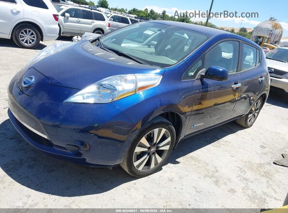 1N4BZ0CP8HC302272 2017 NISSAN LEAF Blue წინა მარცხენა ხედი სამი მეოთხედიდან
