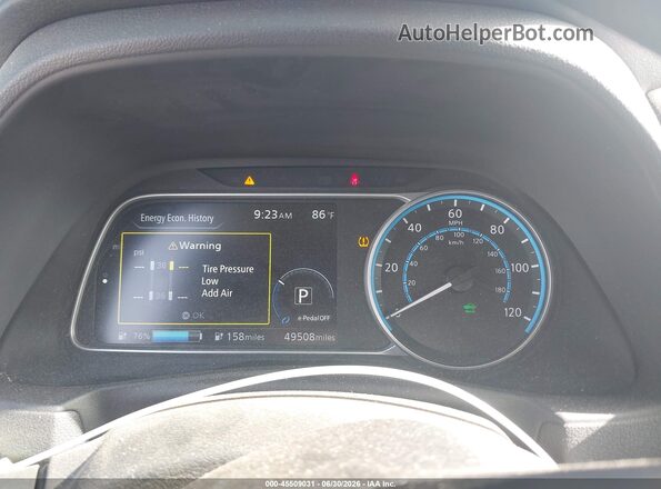 1N4BZ1BV4MC556206 2021 NISSAN LEAF Blue უკანა სავარძლების ხედი