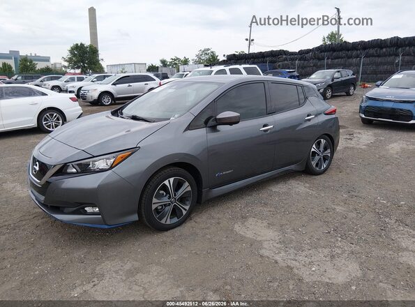 1N4BZ1CP1KC309741 2019 NISSAN LEAF Gray Առջևի ձախ երեք քառորդ տեսարան