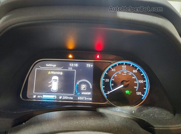 1N4BZ1CP2KC315869 2019 NISSAN LEAF Black Вид щитка приладів