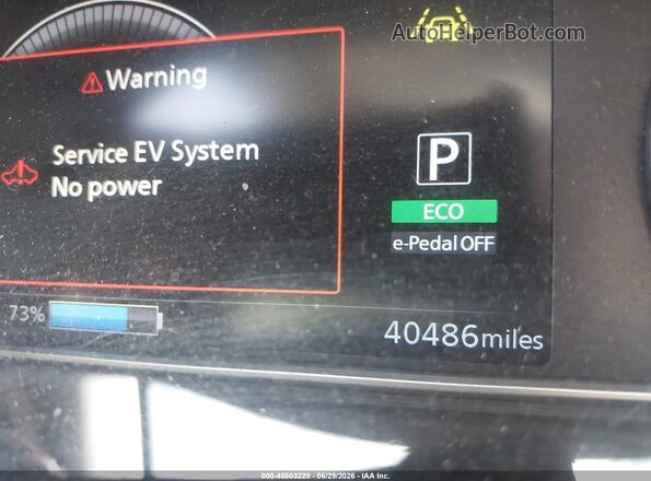 1N4BZ1CP3KC313211 2019 NISSAN LEAF Blue Вид щитка приладів
