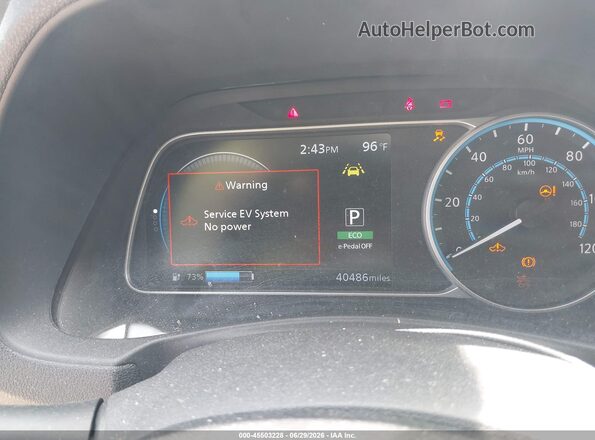 1N4BZ1CP3KC313211 2019 NISSAN LEAF Blue Вид задніх сидінь