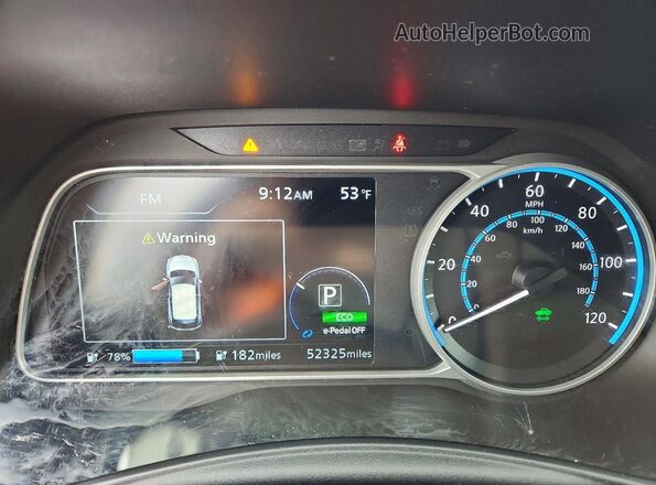 1N4BZ1DP8LC309803 2020 NISSAN LEAF Gray Вид щитка приладів