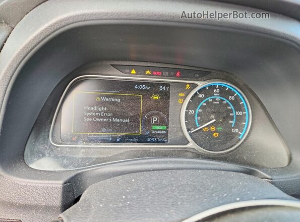 1N4BZ1DV2MC555066 2021 NISSAN LEAF Red Widok zestawu wskaźników