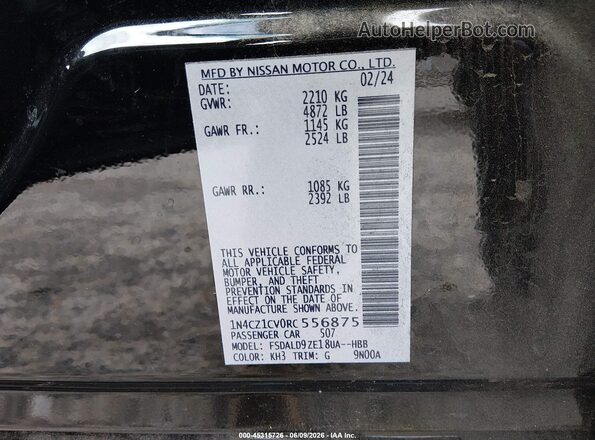 1N4CZ1CV0RC556875 2024 NISSAN LEAF Black Vista del compartimento del motor
