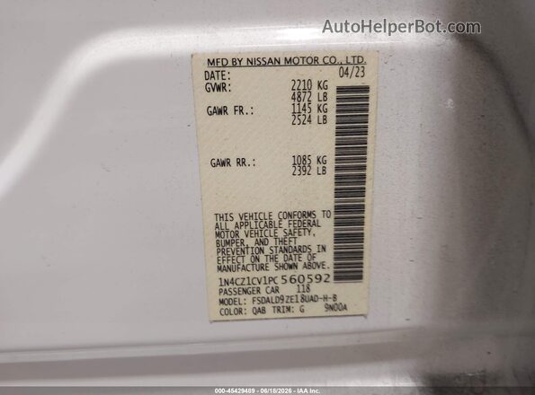 1N4CZ1CV1PC560592 2023 NISSAN LEAF White Engine compartment view