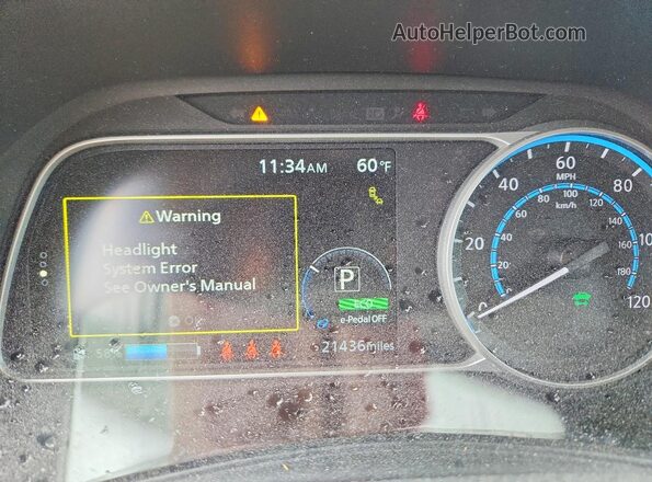 1N4CZ1CV1PC562617 2023 NISSAN LEAF Red Instrument cluster view